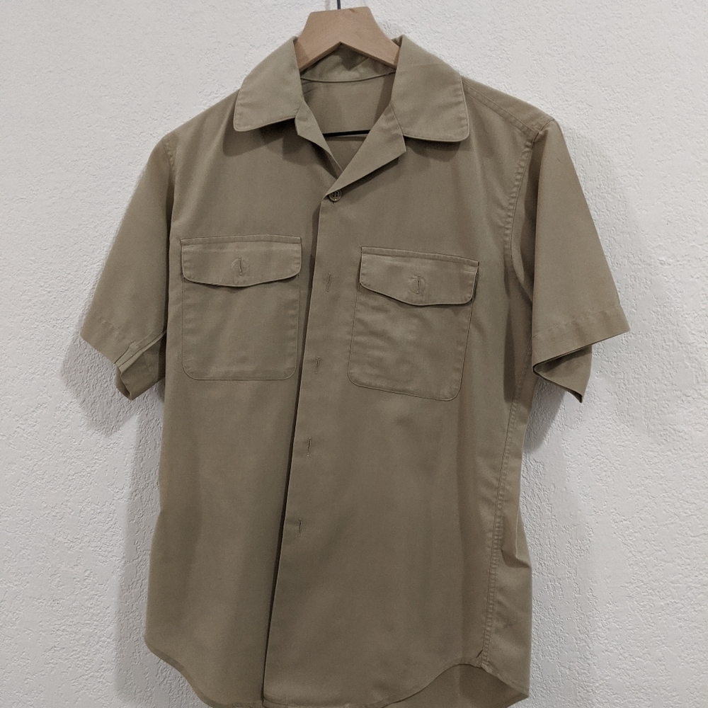 Brown button up shirt